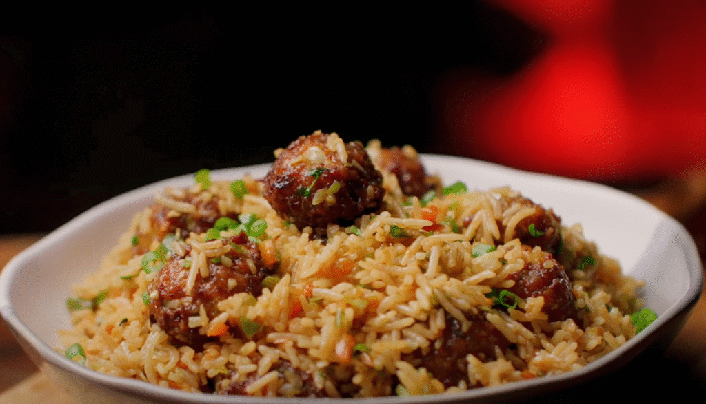 How To Make Veg Manchurian Fried Rice