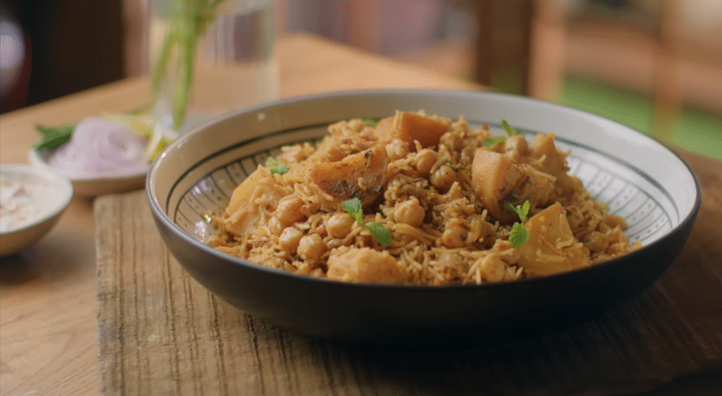 Aloo Chole Pulao Recipe